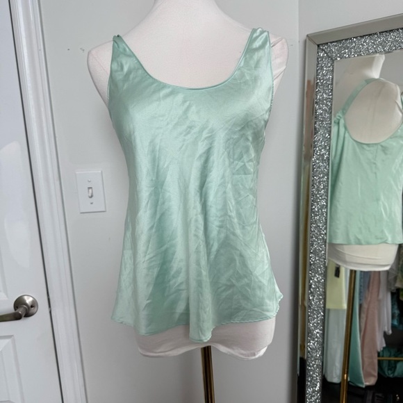 Victoria secret Mint Green Satin Women's Top mermaidcore fairy y2k coquette S - Picture 2 of 5